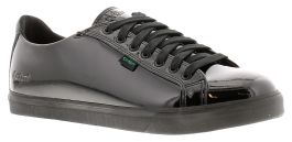 Kickers Tovni Lacer Black Patent Girls Shoes Wynsors